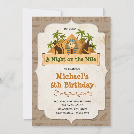 Uitnodiging Egypte (Voorkant)