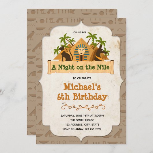 Uitnodiging Egypte (Voorkant / Achterkant)