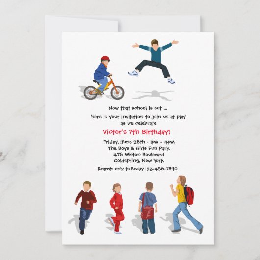 Uitnodiging einde schooljaar (Voorkant)