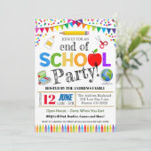 Uitnodiging einde schoolpartij (Staand voorkant)