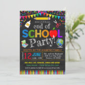 Uitnodiging einde schoolpartij (Staand voorkant)
