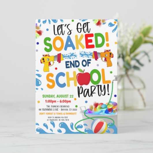 Uitnodiging einde schoolpool (Staand voorkant)