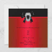 Uitnodiging Elegant Birthday Rich Red Black Jewel (Achterkant)