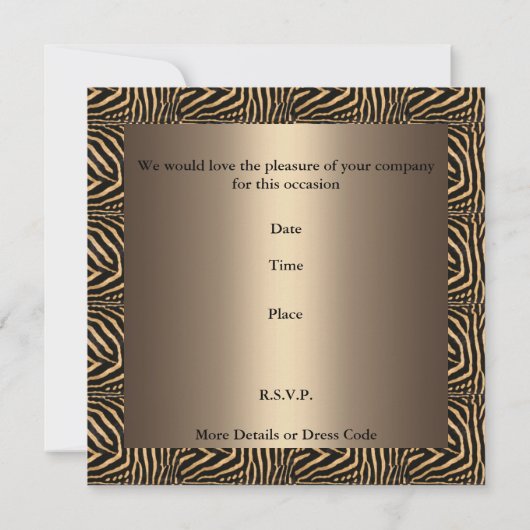 Uitnodiging Elegant Bronze Animal Dragonfly jewel (Achterkant)