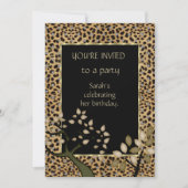 Uitnodiging Elegant Leopard Tree Floral (Voorkant)