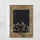 Uitnodiging Elegant Leopard Tree Floral (Achterkant)