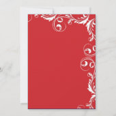 Uitnodiging Elegant Red White Graduation Party (Achterkant)