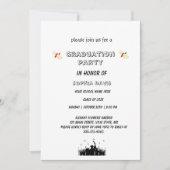 uitnodiging  Elegant zwart-wit afstudeerfeest (Voorkant)