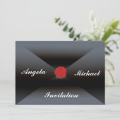 Uitnodiging Elegante en leuke bruiloft uitnodiging (Staand voorkant)