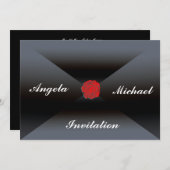 Uitnodiging Elegante en leuke bruiloft uitnodiging (Voorkant / Achterkant)