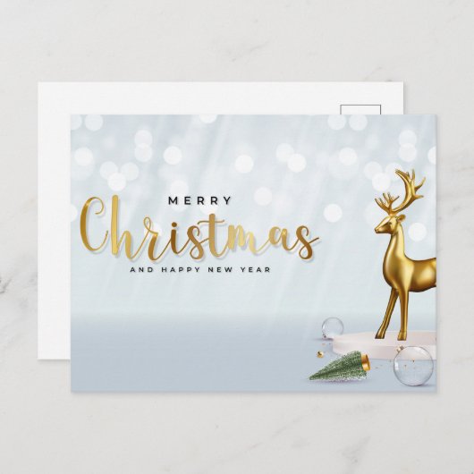 "Uitnodiging Elegantie: Uw aanwezigheid wordt gevr Uitnodiging Briefkaart (Voorkant / Achterkant)