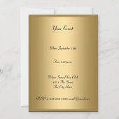 Uitnodiging Elke Party Goud en Paars (Achterkant)