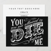 uitnodiging emo - verjaardagsfeest (Voorkant / Achterkant)