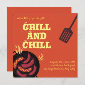 Uitnodiging en aankondiging van Grill en Chill (Voorkant / Achterkant)