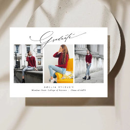 Uitnodiging en aankondiging van modern afstuderen