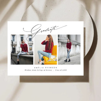 Uitnodiging en aankondiging van modern afstuderen