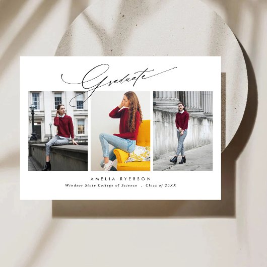 Uitnodiging en aankondiging van modern afstuderen