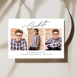 Uitnodiging en aankondiging van modern afstuderen