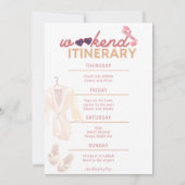 Uitnodiging en Reisprogramma voor Bachelorette in  (Achterkant)