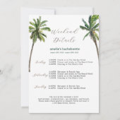 Uitnodiging en Reisprogramma voor Meisje-acht-uit (Achterkant)