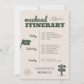 Uitnodiging en route voor vrijgezellenfeest op kam (Achterkant)