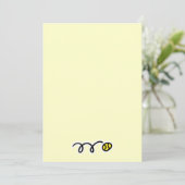 Uitnodiging en schrijfbenodigdheden met tennisball (Staand voorkant)