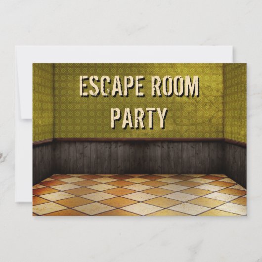 Uitnodiging Escape Room Verjaardagsfeestje (Voorkant)