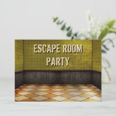 Uitnodiging Escape Room Verjaardagsfeestje (Staand voorkant)
