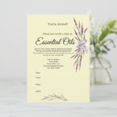 Uitnodiging Etherische Olie Klas (Staand voorkant)