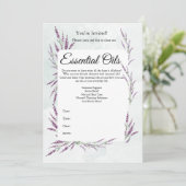 Uitnodiging Etherische Olie Klas (Staand voorkant)