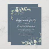 Uitnodiging Eucalyptus Engagement Party uit begrot (Voorkant / Achterkant)