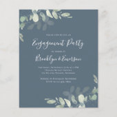 Uitnodiging Eucalyptus Engagement Party uit begrot (Voorkant)