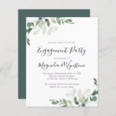 Uitnodiging Eucalyptus Engagement Party uit begrot (Voorkant / Achterkant)