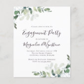 Uitnodiging Eucalyptus Engagement Party uit begrot (Voorkant)