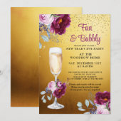 Uitnodiging Eve-partij nieuwjaar (Voorkant / Achterkant)