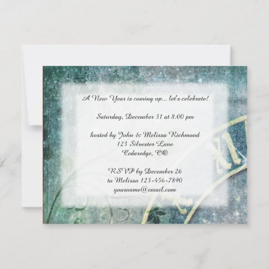 Uitnodiging Eve-partij nieuwjaar (Achterkant)