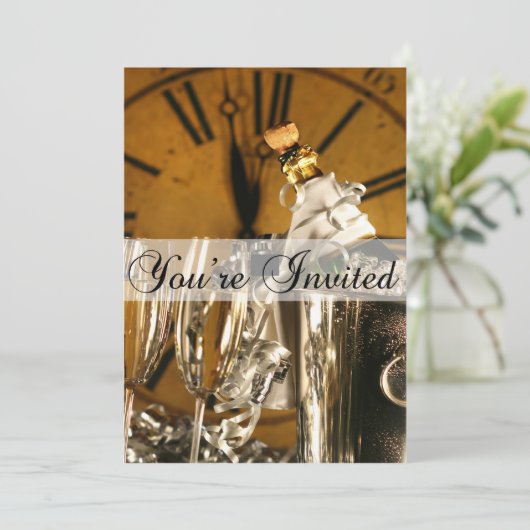 Uitnodiging Eve-partij nieuwjaar (Staand voorkant)