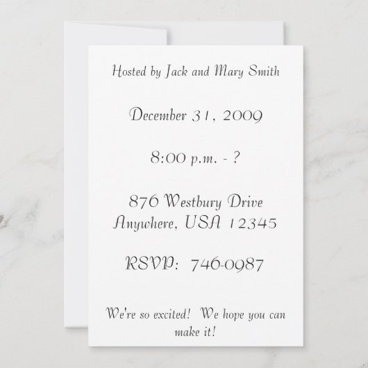 Uitnodiging Eve-partij nieuwjaar (Achterkant)