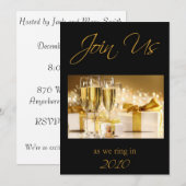 Uitnodiging Eve-partij nieuwjaar (Voorkant / Achterkant)