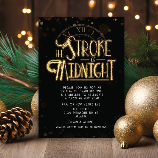 Uitnodiging Eve-partij nieuwjaar