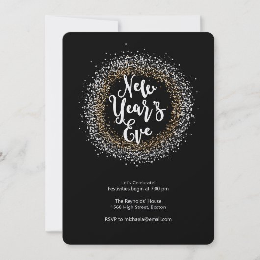 Uitnodiging Eve-partij nieuwjaar (Voorkant)