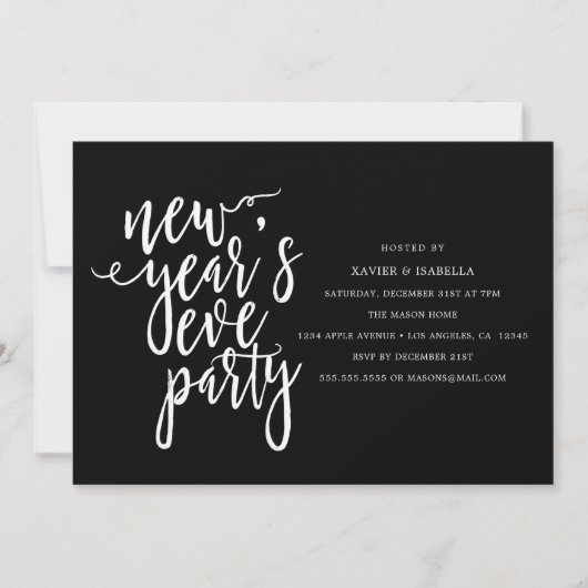 Uitnodiging Eve-partij nieuwjaar (Voorkant)