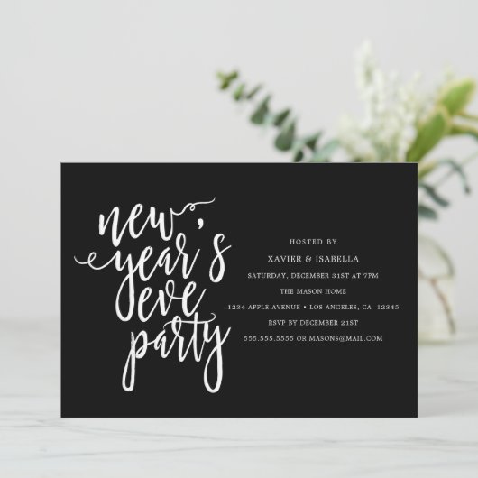 Uitnodiging Eve-partij nieuwjaar (Staand voorkant)