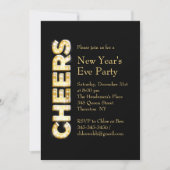 Uitnodiging Eve Party van Cheers in Black (Voorkant)