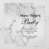 Uitnodiging Eve Party van Marble New Year (Voorkant / Achterkant)