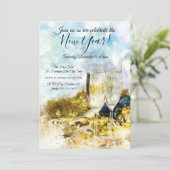 Uitnodiging Eve Party van nieuwjaar vieren (Staand voorkant)