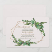 Uitnodiging Evergreen Engagement Party (Voorkant / Achterkant)