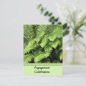 Uitnodiging exotische fern-Verloving (Staand voorkant)
