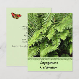 Uitnodiging exotische fern-Verloving