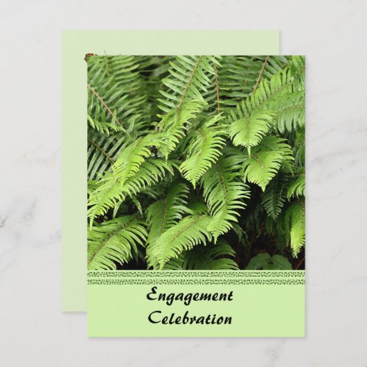 Uitnodiging exotische fern-Verloving (Voorkant / Achterkant)
